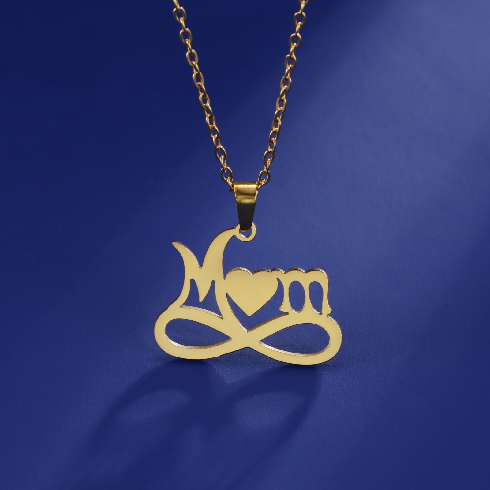 Wholesale Mother's Day Love MOM Pendant Stainless Steel Necklace